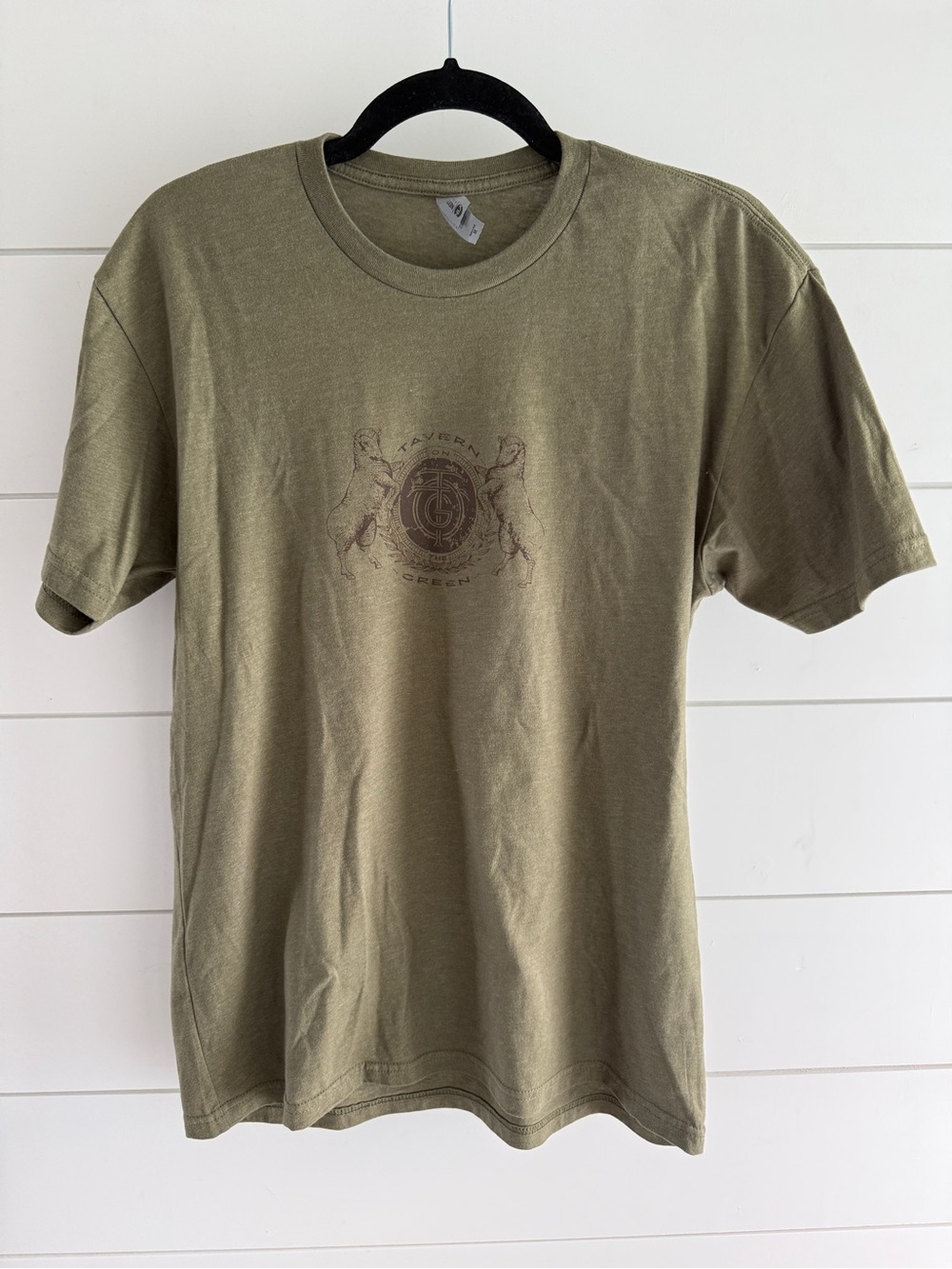 Tavern on the Green Olive Short-Sleeve Graphic Crew Tee
